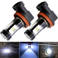 FUVOYA 2Pcs H8 H11 H16 6000K 100W LED ไฟตัดหมอกหลอดไฟขับรถ DRL