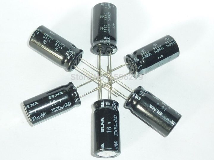50pcs-3300uf-16v-japan-elna-rj4-series-12-5x25mm-16v3300uf-audio-capacitor