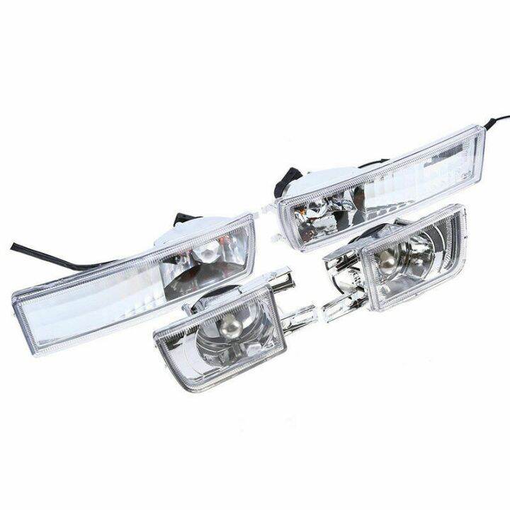 4pcs-front-bumper-clear-fog-turn-signal-light-lamp-lh-amp-rh-for-mk3-golf-jetta-1993-1998