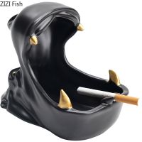 hot！【DT】  Hippo Ashtray Large-capacity Anti-ash Car forTH