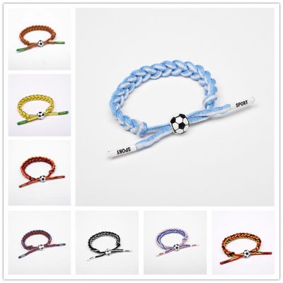 2022 Football Tournament in Qatar Soccer Stars Weave Adjustable Bracelet 32 Country Wristband Argentina Trophy Souvenir Gift