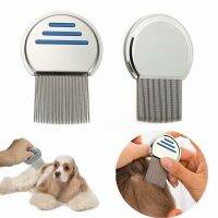 High-density Needle Combs Doesnt Hurt Pets 1Pc Lice Comb Stainless Steel Pets Anti-lice Comb Lices Terminator For Pet Cat Dog Brushes  Combs