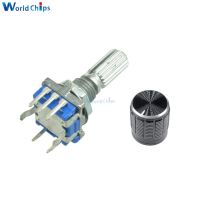 5 Set 360 Degree EC11 Rotary Encoder Code Switch Digital Potentiometer with Knob 7 Pins Shaft Dia. 6mmx20mm for Arduino