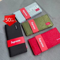 Men Stylish Canvas Long Wallet Casual Multi Card Holder Wallet Fashion Wallet Purse With Zipper Backside