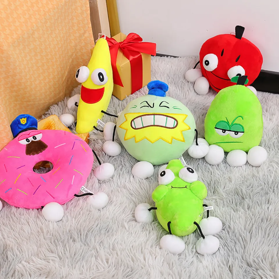 Desenhos animados Shovelware Brain Game Roblox Stuffed Plush Brinquedos  Soft Apple Banana Donut Dolls para Meninas Baby Kawaii Birthday Gifts -  AliExpress