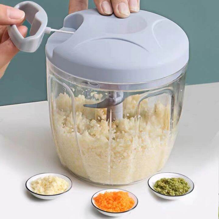 Manual Food Chopper (500ml/900ml) Hand Pull Meat Grinder Vegetable