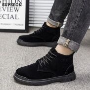SUPEEON Giày Thường Ngày Thoáng Khí Mới Cho Nam Giày Bốt Martin Cho Nam
