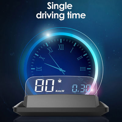 รถ HUD GPS S Peedometer กระจกความเร็วในการขับขี่ระยะทางโปรเจคเตอร์สำหรับอัตโนมัติปลอดภัยขับรถสากลเตือนหัวขึ้นจอแสดงผล