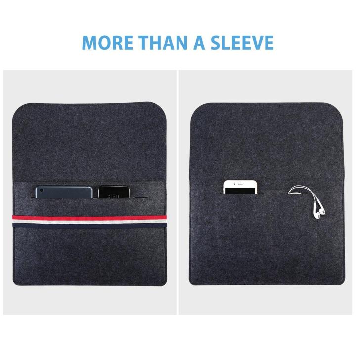 กระเป๋า-treeone-13นิ้วซองใส่แล็ปท็อปพร้อมเคสขนาดเล็กกันน้ำแขนเสื้อแล็ปท็อปกระเป๋าหิ้วปลอก-สีดำ