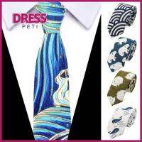 PETI DRESS 6 cm การ์ตูนน่ารักๆ ผ้าฝ้ายผูกเน็คไท พิมพ์ออกมาแล้ว สัตว์ตลกๆ อุปกรณ์เสริมเสื้อ แฟชั่นสำหรับผู้หญิง ลายทางแคบ เน็กไท ชายหญิง