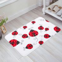 Red Ladybug Carpet For Living Room Area Rug Floor Mat Bedside Hallway Doormat Kids Bedroom Rug Home Decoration