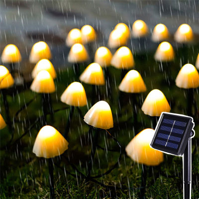Mushroom Lights LED Solar String Light Garden Decoration IP65 Waterproof Garland Patio Decor Outdoor Solar Lights Fairy Light