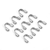 30-100PcsLot 4.5x 4mm Stainless Steel Copper Wire Guard Protectors Loops U Shape Connectors For Jewelry Making Accessories