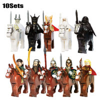 New 10sets Knights Dark Sauron Battle Five Armies with Rohan with horse blocks kids toy