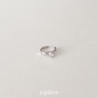 A.piece ต่างหูเงินแท้ [all silver 925] Single gem earcuff