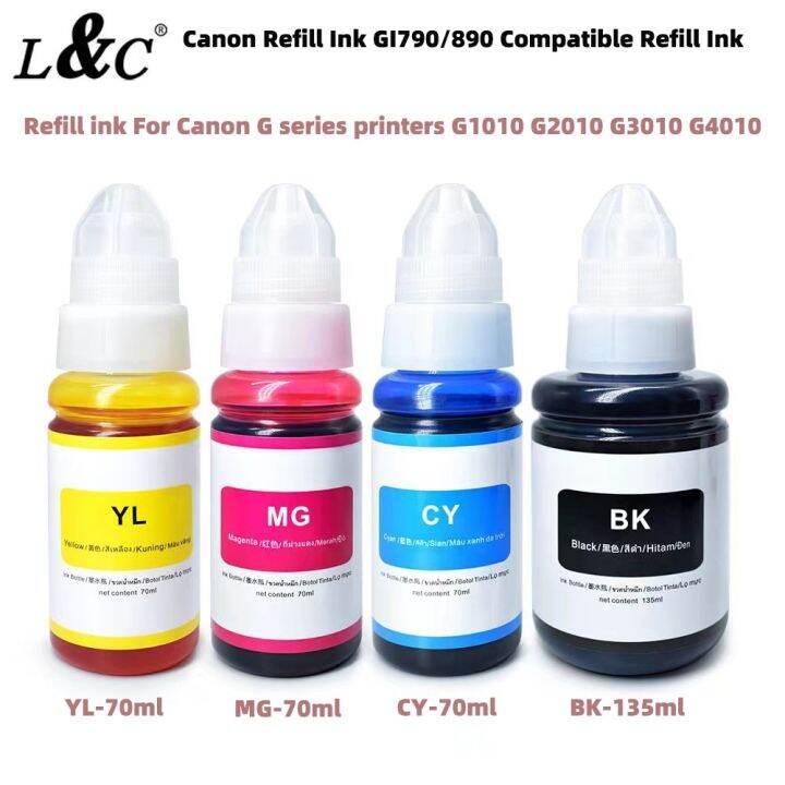 L C Canon Pixma Ink Refill Canon 790 890 Ink Dye Ink For Printer G1010 ...