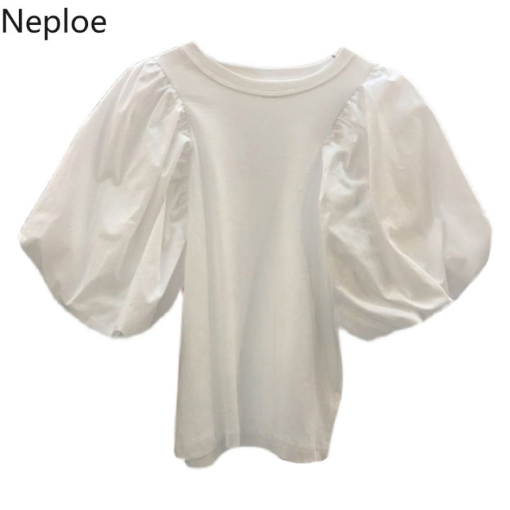 neploe-korean-t-shirt-for-women-2022-summer-clothing-puff-lantern-sleeve-tops-white-tees-fashion-temperament-tshirt-femme-shirts