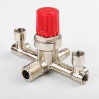 1PC Regulator Valve Double Outlet Tube Air Compressor Switch Pressure Regulator Valve Fitting Part For Piston Air Compressor