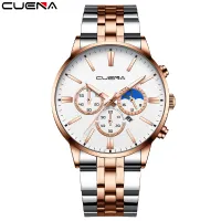 {Miracle Watch Store} 2022ใหม่บุรุษนาฬิกา CUENA แบรนด์ชั้นนำสแตนเลสกันน้ำกีฬาอัตโนมัติวันที่นาฬิกาควอทซ์สำหรับผู้ชาย Relógio Masculino