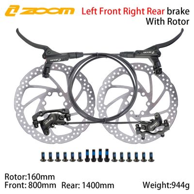 ZOOM HB-876 4 Pistons Bicycle Accessories Hydraulic Brake Mountain Bike Disc Brake Front 800mm/Rear 1400mm Mtb Brakes Hydraulic
