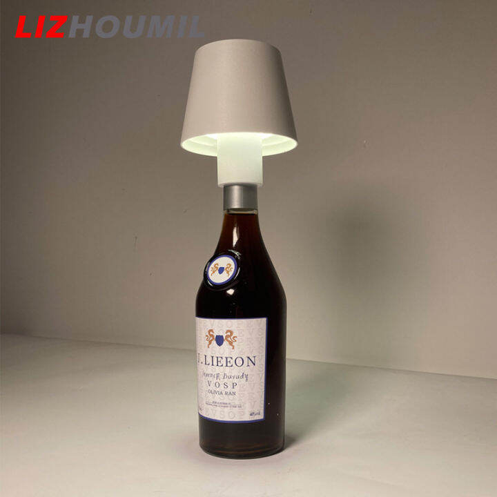 lizhoumil-โคมไฟตั้งโต๊ะ-led-แบบพกพา-หัวหลอดไฟขวดความคิดสร้างสรรค์แบบชาร์จไฟได้โคมไฟตั้งโต๊ะสำหรับบาร์ห้องนอนร้านอาหาร