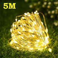 5M Copper Wire LED String Lights Garland Fairy String Light for Holiday Christmas Wedding Party Garden Patio Lights Decoration