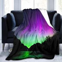 New Style Northern Lights Throw Blanket King Queen Size Beautiful Light Pattern Blanket Warm Lightweight Super Soft for Couch Sofa Bed