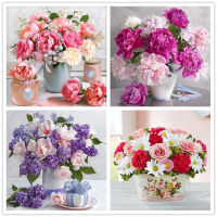 5D Diamond Painting Flower Craft Kit Full Square Round DIY Diamond Mosaic Peony Carnations Art Home Decoration Gift