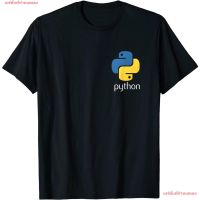 【New】แฟชั่นที่กำหนดเอง นักเขียนโปรแกรม  เสื้อยืด  Python Programmer T-Shirt Computer Developers Tee T-Shirt T Shirts เสื้อคอก