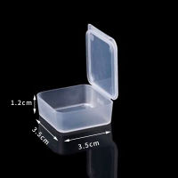 Crafts Small Fashion Square Clear Jewelry Boxes Plastic