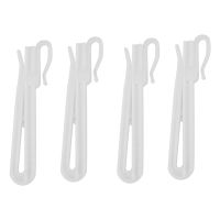 200PCS Plastic Curtain Hanging Hooks Stereo Window White Plastic Adjustable Height Curtain Accessories for Hang Ceiling 9cm