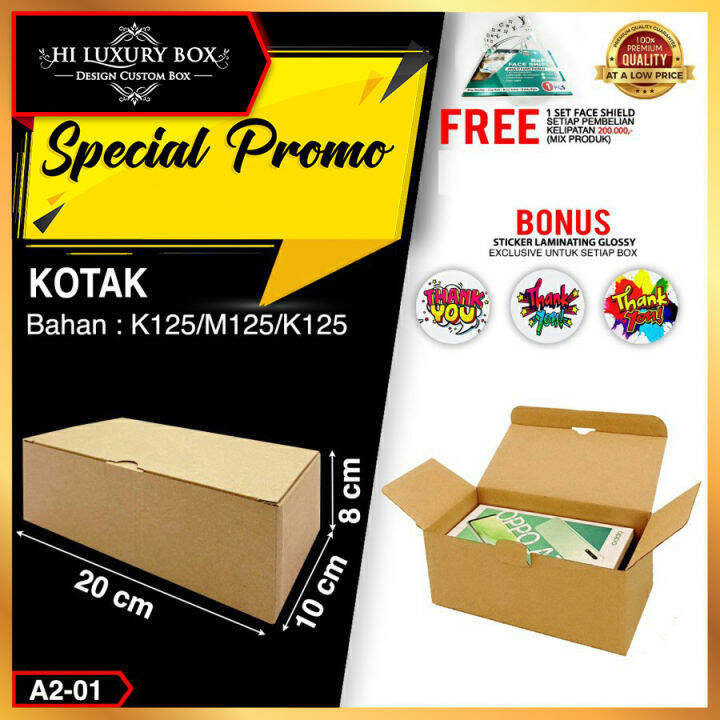 Dus Packaging Polos (20x10x8) | Kotak Kardus Packing Kraft | Karton ...