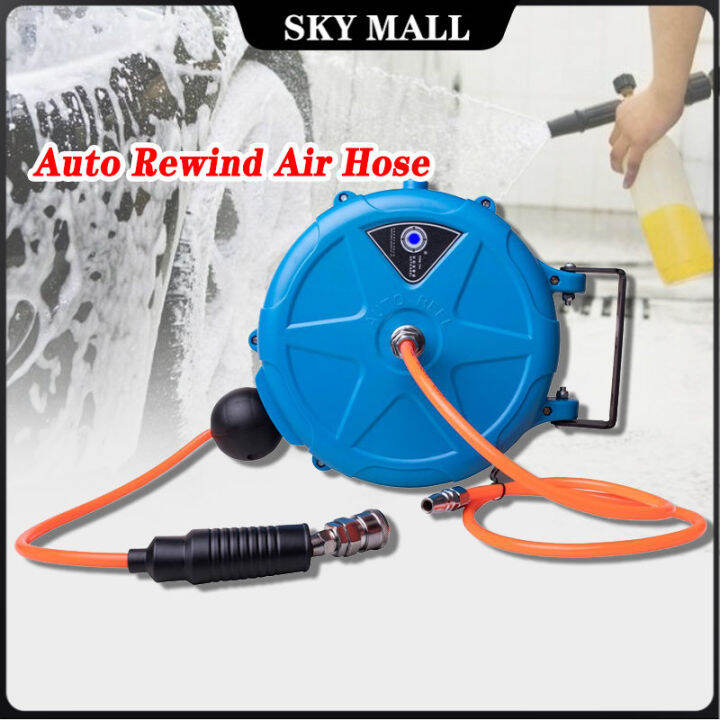 10M PU8 Air Hose Reel Auto Retractable Pneumatic Hose Reel Spring