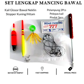 Jual Rangkaian Pancing Cabang 4 Bawal dan Lele, Dengan Kail