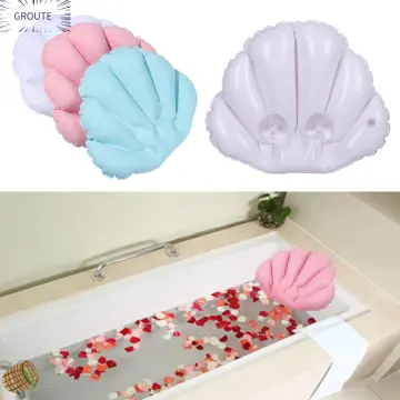 Spa Bath Pillow PU Bath With Non-Slip Suction Cups Bathroom Accessory Set  Head Neck Back Relaxation Tools Spa Headrest