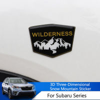 QHCP 3D Snow Mountain Badge รถสติกเกอร์ตกแต่งสำหรับ Subaru All Series Forester SJ SK Outback XV Crosstrek Legacy Impreza