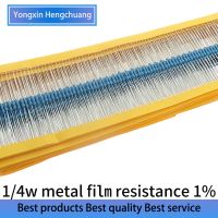 100PCS 1/4W Metal film Resistance 1 five-color Ring 1k 2k 4.7K 10K 10 Euro 3.35.11000r-1m