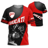 Ducati 3d HOT Oversized T-shirt Print T-shirt Mens Fashion T-shirt Motorcycle Racing Team T-shirt Childrens Extreme Sports T-shirt Top Red Size：S-5XL