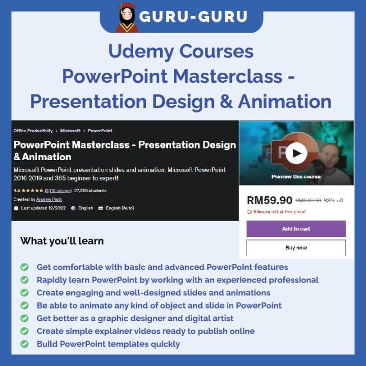 business presentation in powerpoint udemy