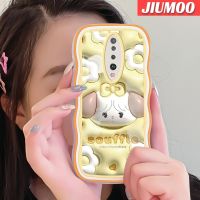 JIUMOO เคสสำหรับ Xiaomi POCO X2 POCO F2 Redmi เคส K30ลายการ์ตูน3D แกะลายต้นฉบับเคสโปร่งใสกันกระแทกซิลิโคนนิ่มป้องกันเลนส์กล้องเคสโทรศัพท์แบบใสเคส