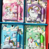 1X Kawaii Unicorn Set 1 Notebook 1 Ballpoint Pen School Office Supply Student Stationery Paper Writing G9-28