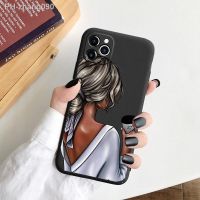 Cute Cartoon Phone Case For iPhone 11 Pro Xs Max 13 XR 8 7 Plus Soft TPU Cover For Apple iPhone 12 Pro Capa Fashion Girl Woman