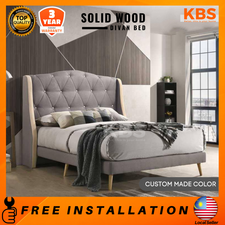 (FREE Installation+ Shipping) KBS Brinkerhoff SOLID WOOD Divan Bed