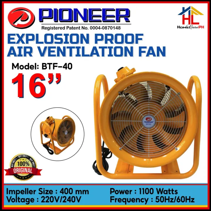 Pioneer Explosion Proof Air Ventilation Fan 400mm 16 inches with Free