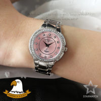 AMERICA EAGLE นาฬิกาข้อมือผู้หญิง สายสแตนเลส รุ่น AE104L – SILVER/PINK