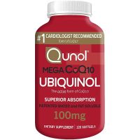 ไซน์ 120 เม็ด Qunol Mega Ubiquinol CoQ10 100m Exp.07/26 Supplement Form of Coenzyme Q10, Antioxidant for Heart Health, ขนาด 120 Count Softgels