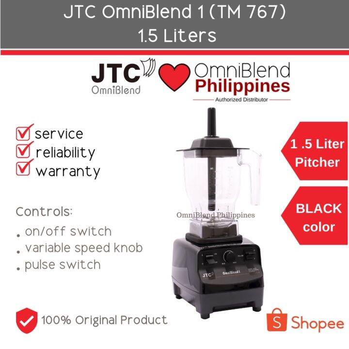JTC OmniBlend 1 (TM 767) Heavy Duty Blender with year motor warranty 1.