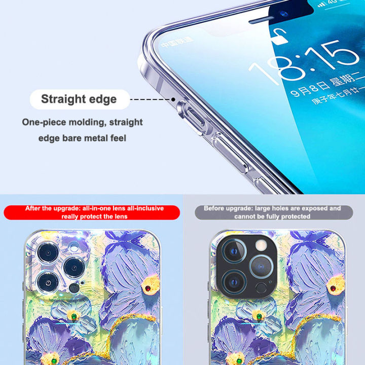 oppo-reno5-5กรัมโทรศัพท์-case-หรูหราอัลตร้าบาง-rhinestone-ดอกไม้ใสตรงขอบนุ่มปลอกปกคลุมสำหรับ-oppo-reno-5-reno-5กรัม-reno-5มหัศจรรย์ฉบับ-reno-5-pro-ใหม่สีม่วงแสงเลนส์เต็มเคสป้องกัน-e4