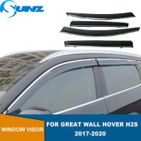 Deflectors หน้าต่างด้านข้างสำหรับ Haval H2S 2017 2018 2019 2020 2021 Window Visor Wind Rain Sun Guard Deflector Shade เสื้อกันฝน Shelter