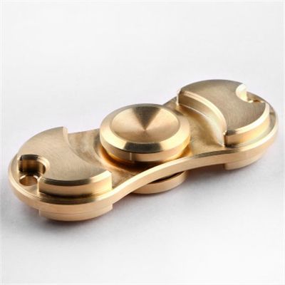 Pure Copper Brass Metal Two-Leaf Fidget Spinner Finger Spinner Decompression Decompression Toy Fidget Spinner For Children Kid